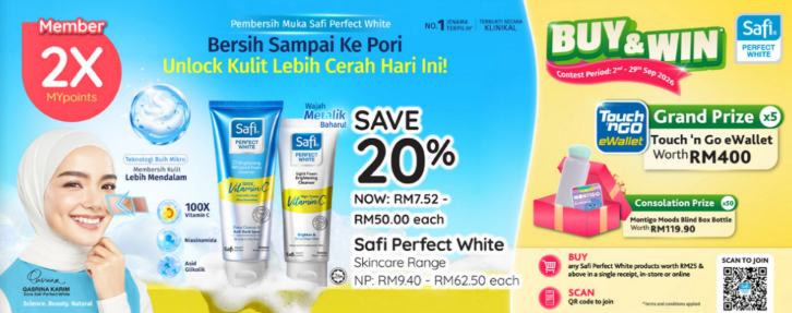 Safi Perfect White x Guardian Sept'26 Contest